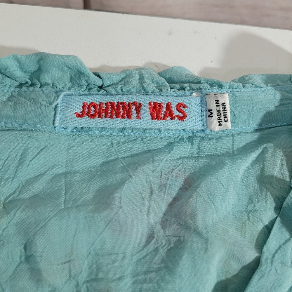 Johnny Was Women's Embroidered Blue Top - Picture 9 of 12